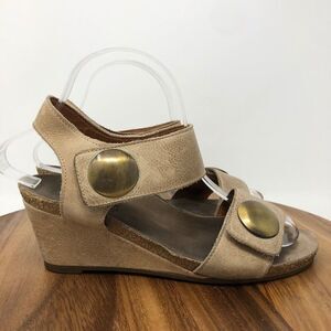 Stylish Tan Wedge Sandals